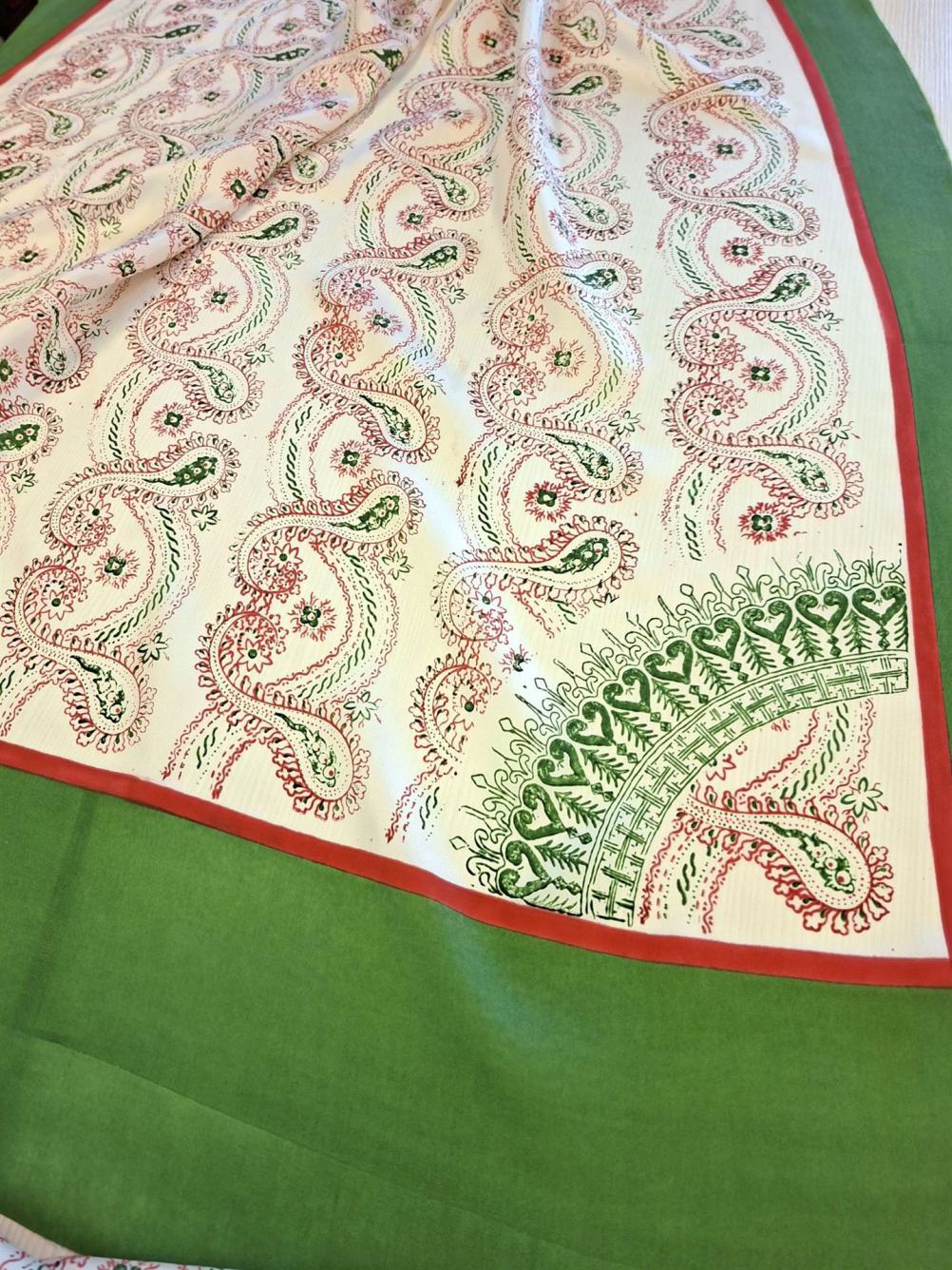 64687.jpg Tuchdruck grün rot Neu